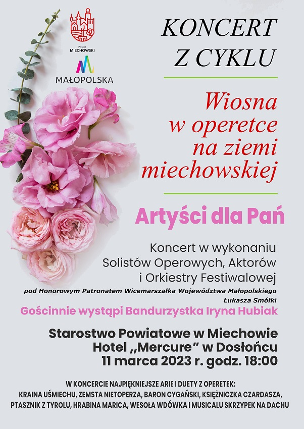 Wiosna w operetce na ziemi miechowskiej 2023 - plakat